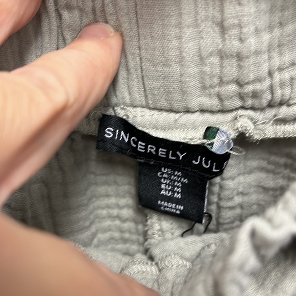 Sage Gauzy Cotton‎ Wide Leg Pant - Picture 2 of 3